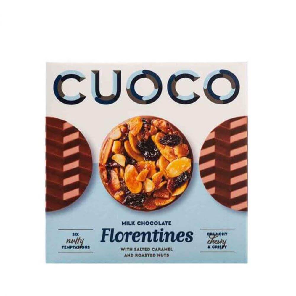 Cuoco Milk Chocolate Florentines With Salted Caramel & Roasted Nuts 115G